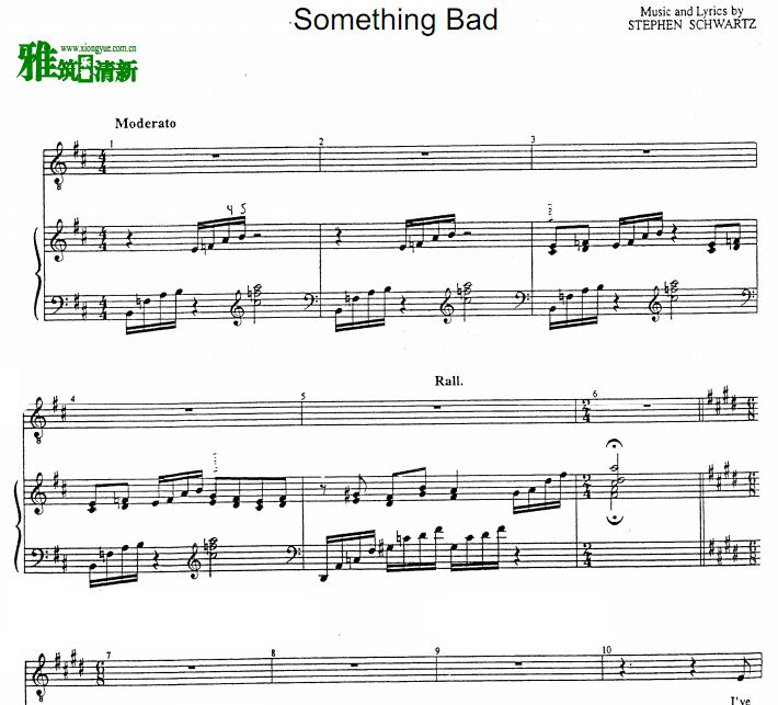 邪恶坏女巫 Wicked Something Bad 钢琴伴奏声乐谱