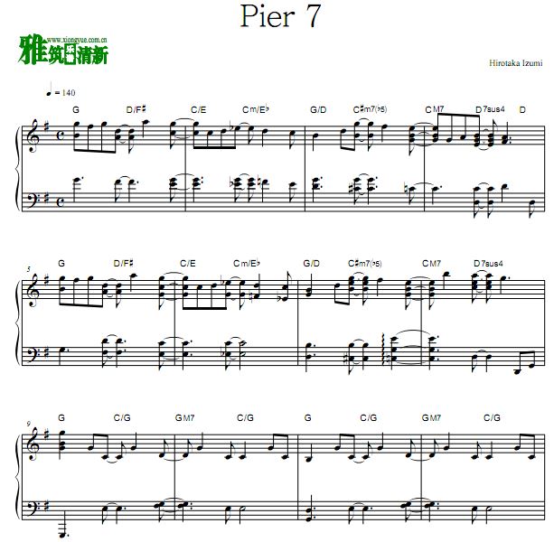 和泉宏隆 - Pier 7 钢琴谱