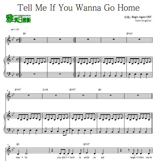 Begin AgainTell Me If You Wanna Go Home ൯