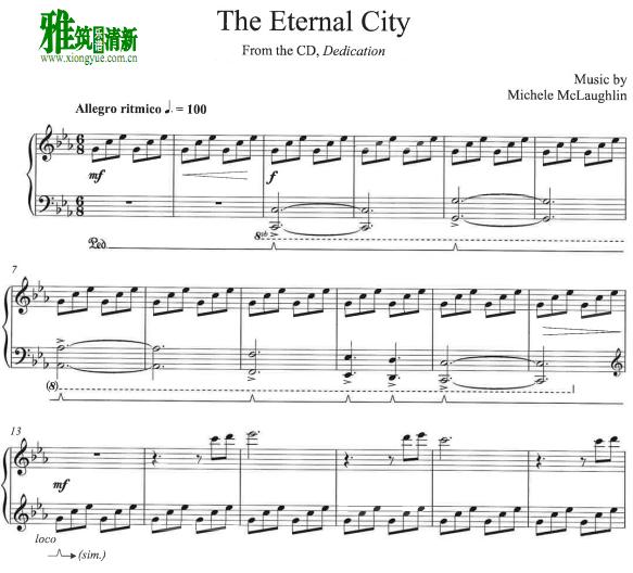 Michele McLaughlin - The eternal city钢琴谱
