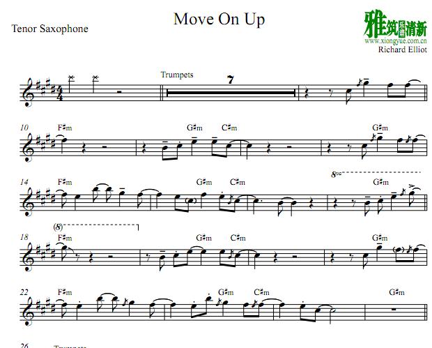 理查·艾略特Richard Elliot - Move On Up 萨克斯谱Tenor