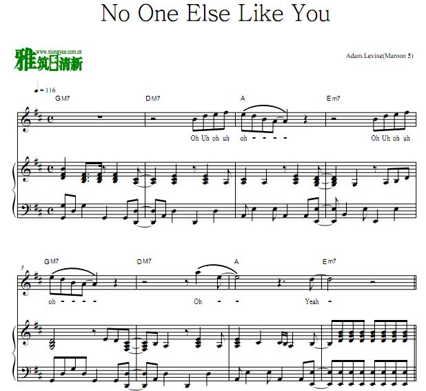 Adam Levine - No One Else Like You  