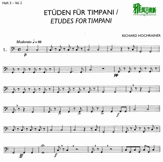 Richard Hochrainer - Etudes for Timpani vol 2鼓谱