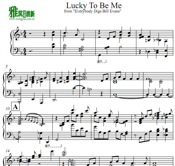 Bill Evans - Lucky to be me钢琴谱