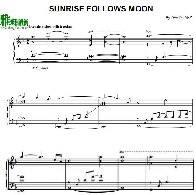 David Lanz - Sunrise Follows Moon钢琴谱