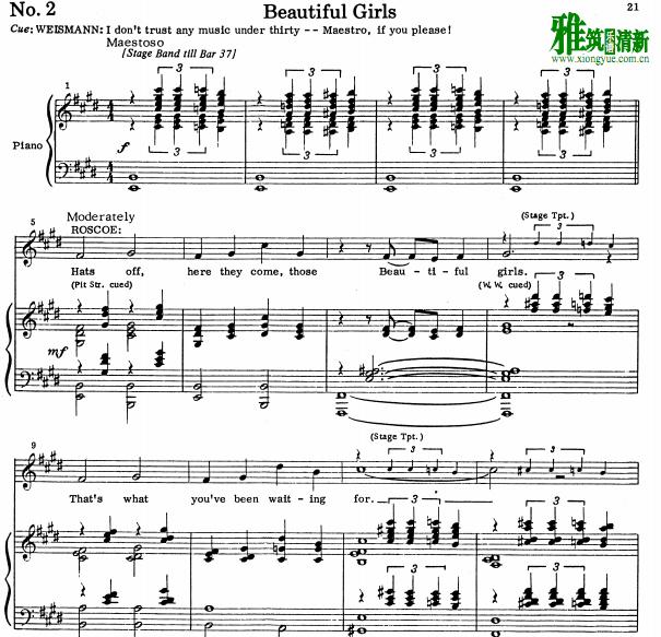 follies - Beautiful Girls 正谱 钢琴谱