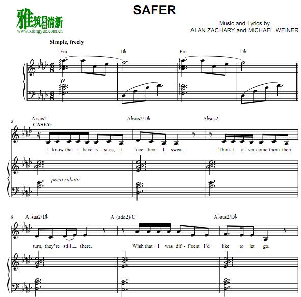 First Date - Safer钢琴伴奏谱
