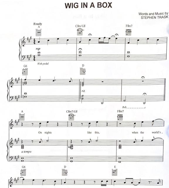 Hedwig and the Angry Inch - Wig In A Box钢琴谱