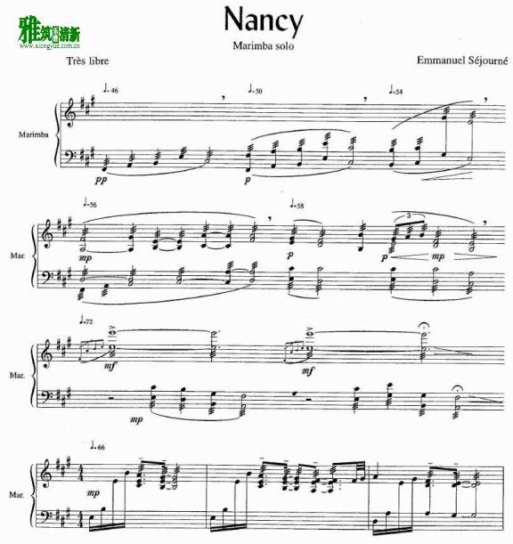 Sejourne Emmanuel - Nancy马林巴谱
