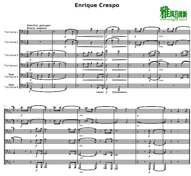 Enrique Crespo - Bruckner Etude 长号六重奏谱