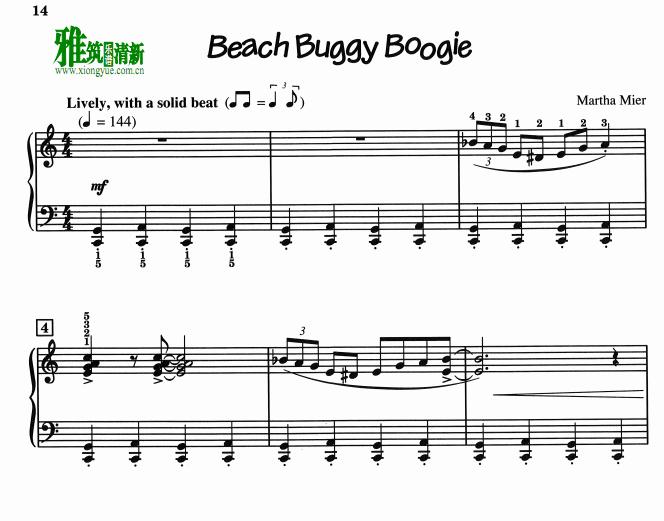 Martha Mier - Beach Buggy Boogie钢琴谱