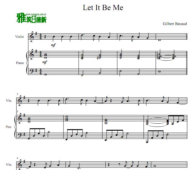 ȻĶ Let It Be Me С ٰ