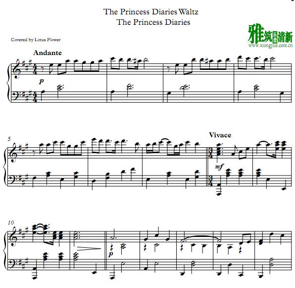 公主日记- The Princess Diaries Waltz钢琴谱