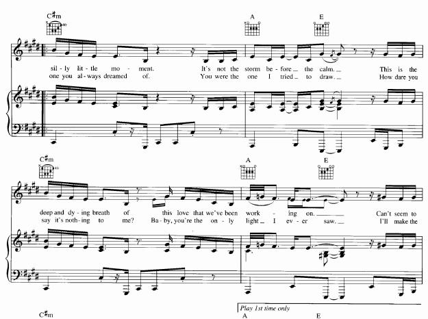 John Mayer - Slow Dancing In A Burning Roomg歌谱 钢琴谱3