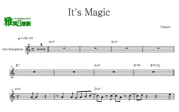 It's Magic 降E萨克斯谱