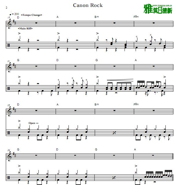 张逸帆  JerryC - Canon Rock 摇滚卡农 鼓谱