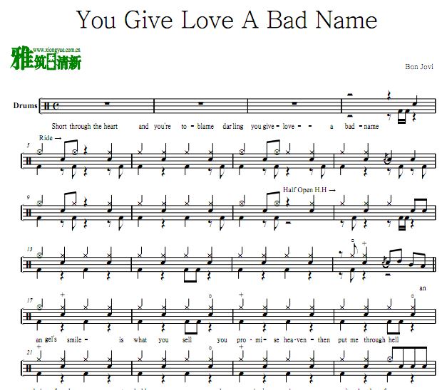 Bon Jovi - You Give Love A Bad Name 