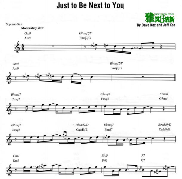 Dave koz - Just to Be Next to You 萨克斯谱