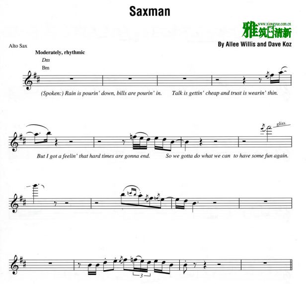 戴夫·考兹 Dave koz - Saxman中音萨克斯谱 
