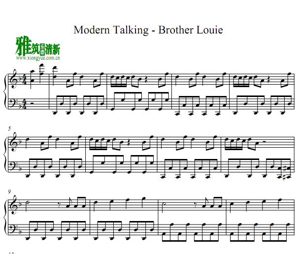 Modern Talking - Brother Louie钢琴谱