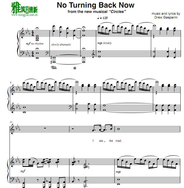 Circles - No Turning Back Now钢琴伴奏谱