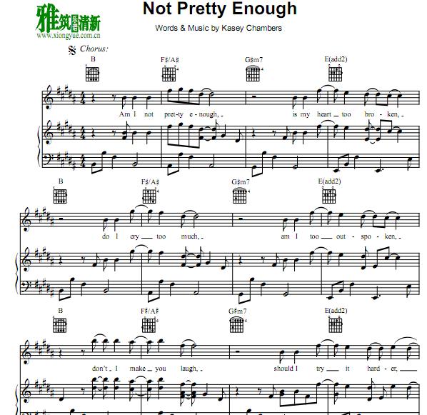 Kasey Chambers - Not Pretty Enough钢琴谱