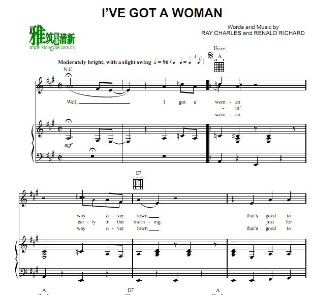 Ray Charles - I've Got A Woman钢琴谱