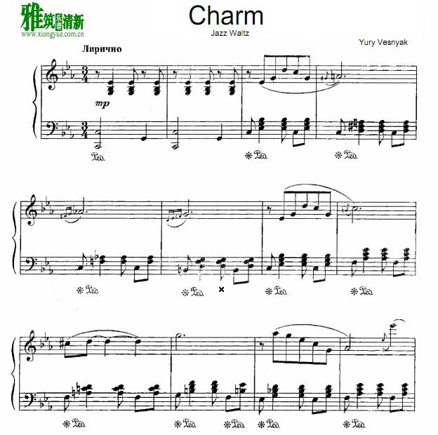 简单当代爵士钢琴谱 Jazz Waltz Charm