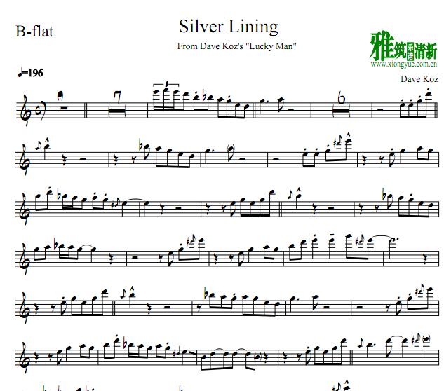 Dave Koz - Silver Lining萨克斯谱