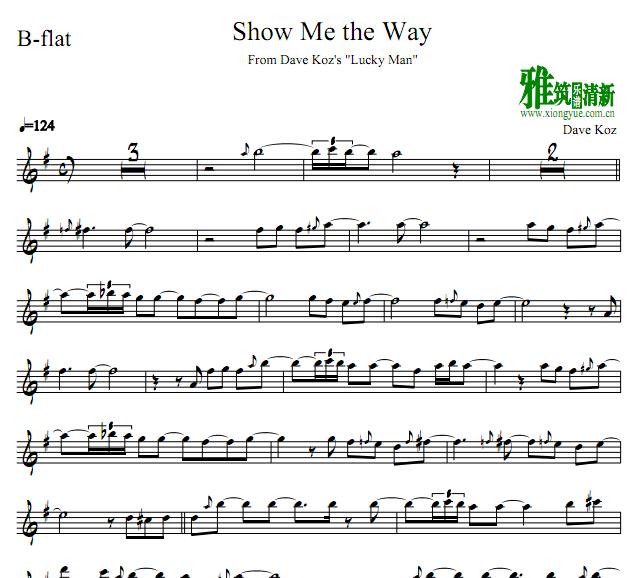 Show Me The Way Sheet Music