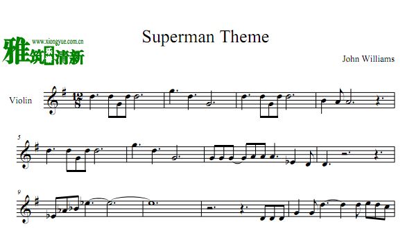 Superman Main Theme 小提琴谱