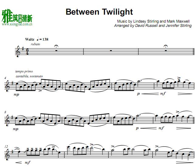 Between Twilight小提琴谱