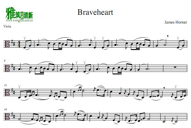 Braveheart中提琴谱