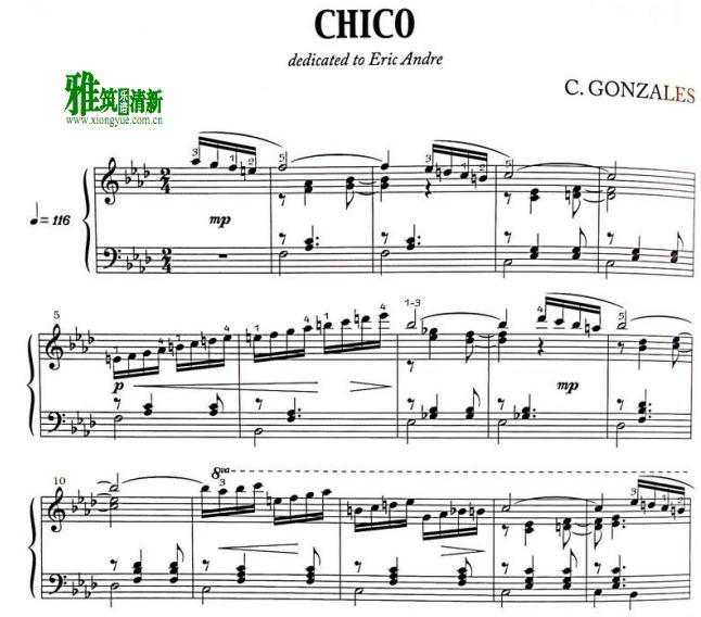 Chilly Gonzales - chico钢琴谱