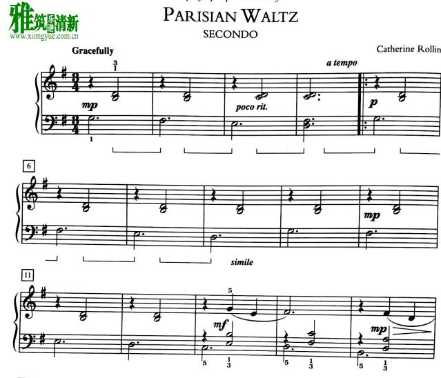 Catherine Rollin - parisian waltz四手联弹谱4