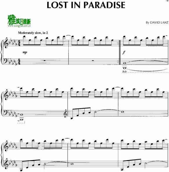 david lanz - lost in paradise钢琴谱