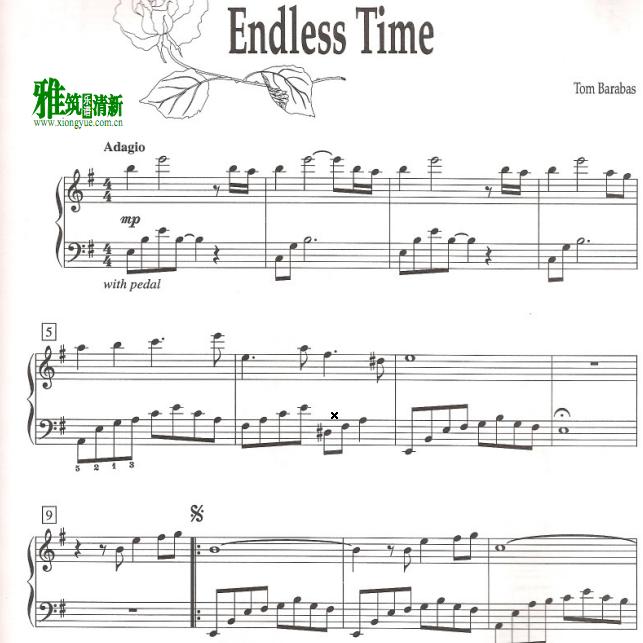 Tom Barabas - Endless time钢琴谱