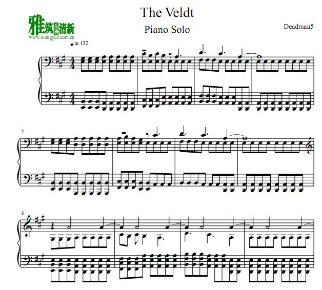 Deadmau5 - the veldt钢琴谱