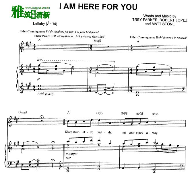 I Am Here For You声乐歌谱