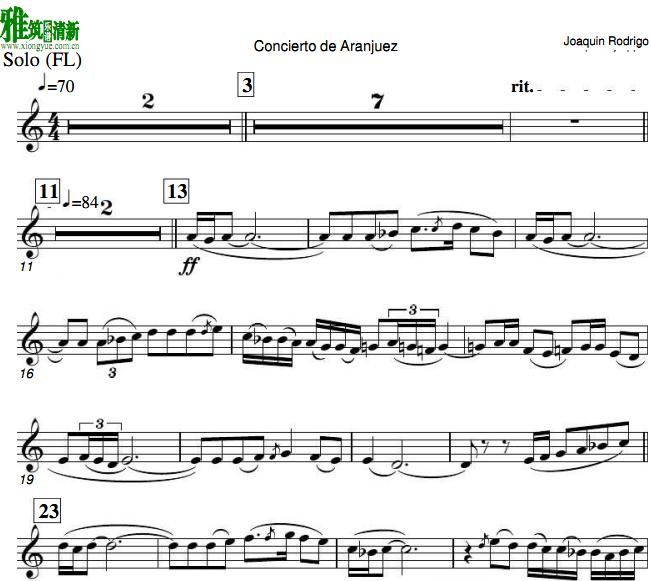 阿兰胡埃斯 Flugelhorn 富鲁格号谱
