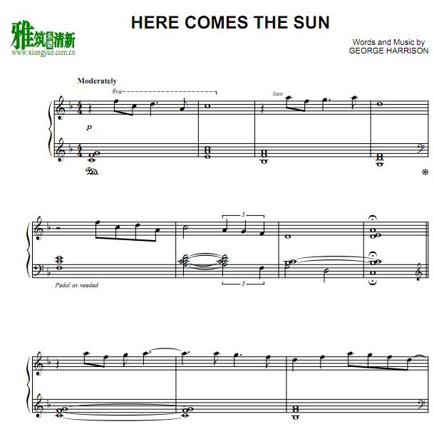 David Lanz - Here Comes The Sun钢琴谱