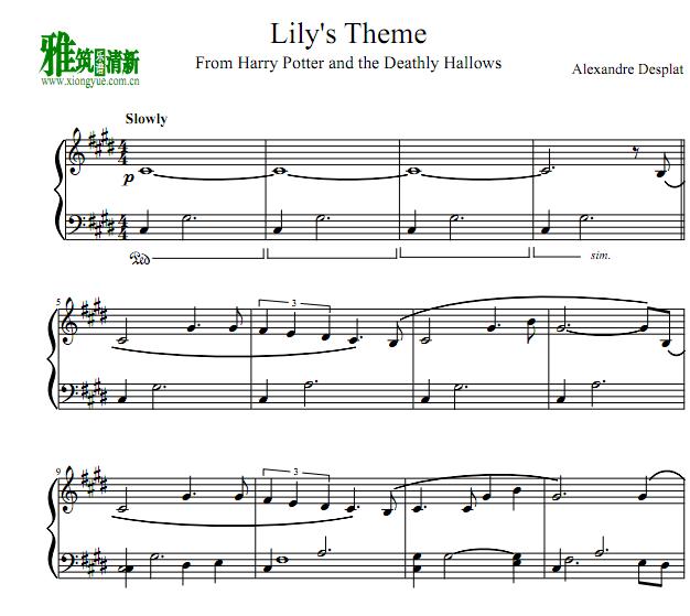 Lily's Theme钢琴谱