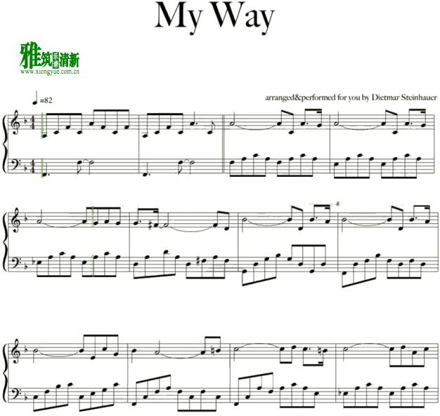 Dietmar Steinhauer - my way钢琴谱