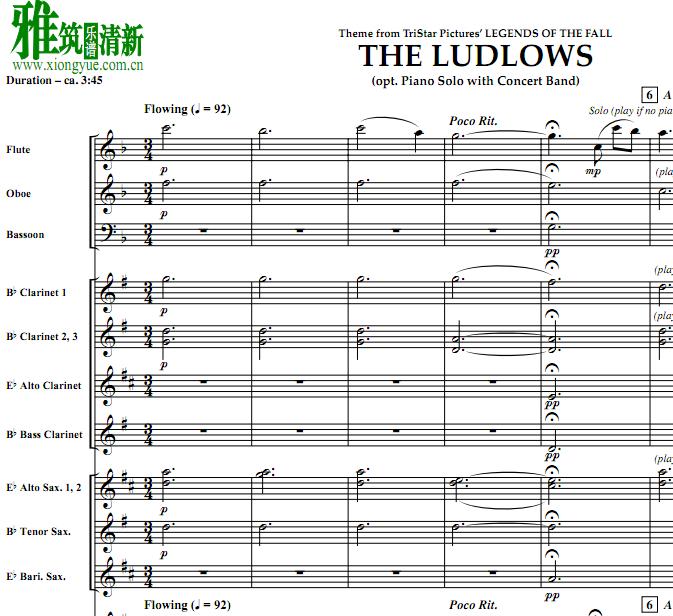 燃情岁月 The Ludlows 交响管乐总谱3
