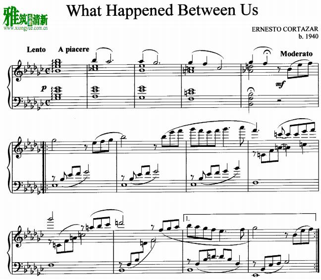 Ernesto Cortazar  - What Happened Between Us钢琴谱