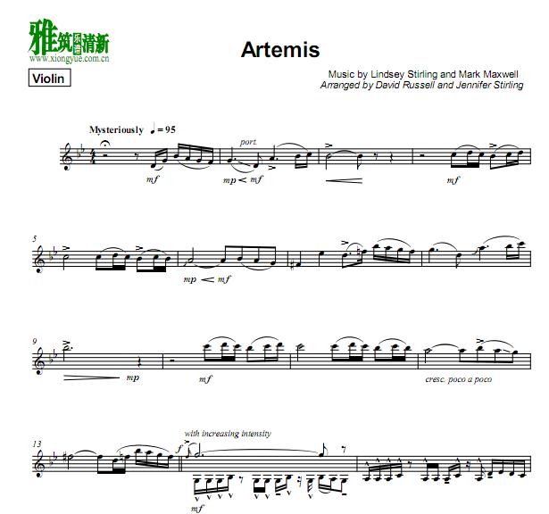 Artemis小提琴谱