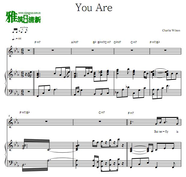 Charlie Wilson - You Are 歌谱 弹唱钢琴谱
