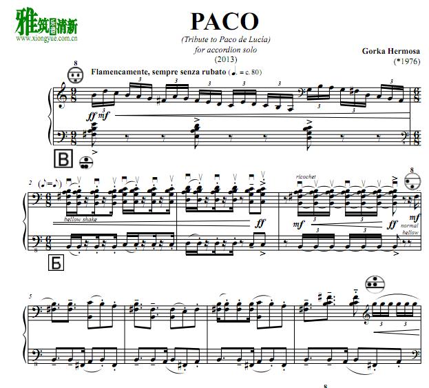 Gorka Hermosa - Paco 手风琴谱