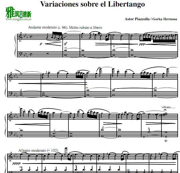 Gorka Hermosa - Variaciones Sobre El Libertango手风琴谱