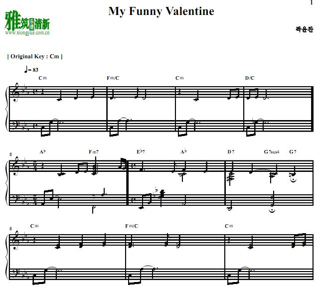 Yoon chan Kwak - My Funny Valentine钢琴谱